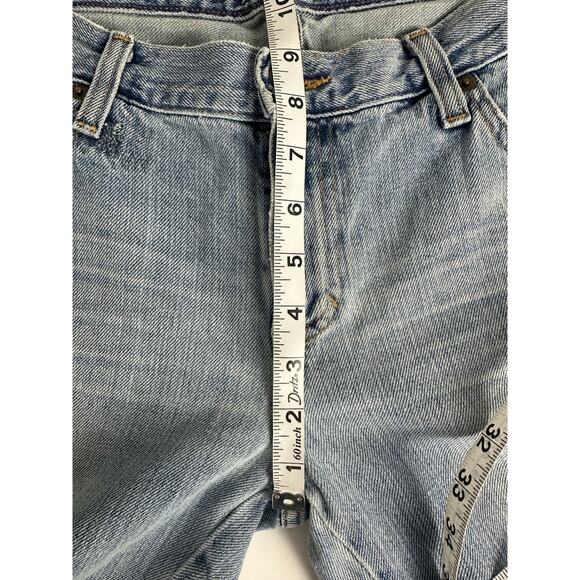 Vintage American Eagle Size 10 Short Hipster Y2K Low Rise Jeans Flare 2000s - Picture 7 of 12